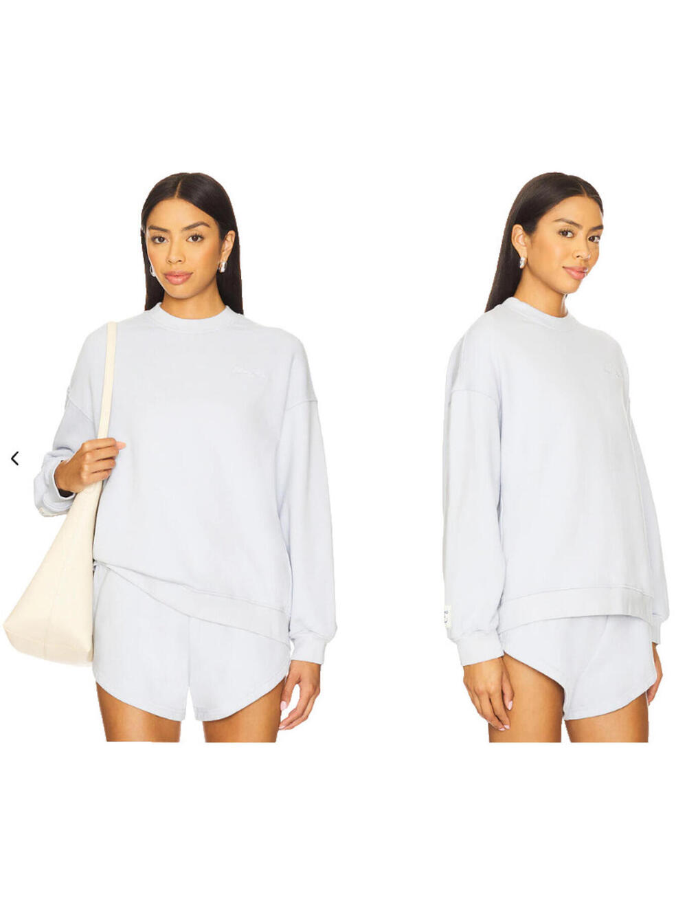 Eleven Eleven Oversized Crew Sweatshirt  mist blue size XS New $118msrp